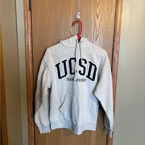 UCSD San Diego Light Gray Hoodie with Navy Label